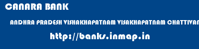 CANARA BANK  ANDHRA PRADESH VISHAKHAPATNAM VISAKHAPATNAM CHATTIVANIPALEM, VISHAKAPATNAM DIST  banks information 